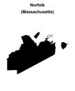 Norfolk outline map Royalty Free Stock Photo