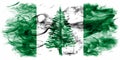 Norfolk island smoke flag, Australia dependent territory flag Royalty Free Stock Photo