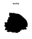 Norfolk outline map Royalty Free Stock Photo