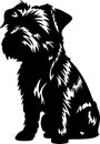 Norfolk Terrier Black Silhouette Generative Ai Royalty Free Stock Photo