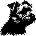 Norfolk Terrier Black Silhouette Generative Ai Royalty Free Stock Photo