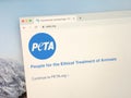 Homepage of Peta.