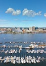 Norfolk, Virginia, USA downtown cityscape over the Elizabeth River Royalty Free Stock Photo