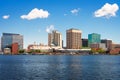 Norfolk, Virginia, USA Downtown Skyline on the Elizabeth River Royalty Free Stock Photo