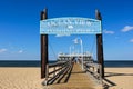 Entrance of the Ocean View Fishing Pier in Norfolk, Virginia Royalty Free Stock Photo