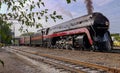 Norfolk & Western 611 arriving at the Strasburg Rail Road under full steam with black smoke