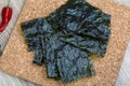 Nori seaweed sheets Royalty Free Stock Photo