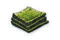 Nori Sheets Stacked for Sushi Preparation eat isolated Royalty Free Stock Photo