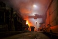 Copper production at the metallurgical plant Royalty Free Stock Photo