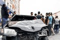 Norilsk, Russia - July 2, 2018: Accident in car accident on street.