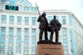 Norilsk, Russia - July, 16, 2020: monument to Norilsk metallurgists