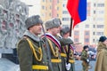 NORILSK, RUSSIA - MAY 9, 2016: Military parade in Norilsk