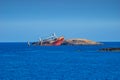 Norland Shipwreck at Diakofti in Kythera island in Greece. On the 29th of August 2000, while on a voyage from Saint John to Gemlik