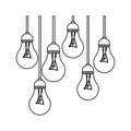 normal bulbs hanging icon