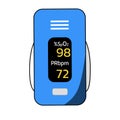 Normal level oxygen and pulse on finger pulse oximeter