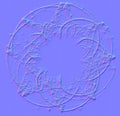 Normal map of abstract flower pattern