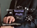 Normal Profit sign on the page