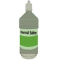 Normal saline bottle vector