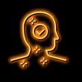 normal skin neon glow icon illustration Royalty Free Stock Photo