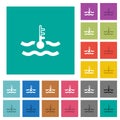 Normal temperature engine coolant square flat multi colored icons Royalty Free Stock Photo