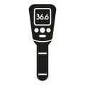 Normal temperature laser thermometer icon simple vector. Scan test care