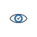 Normal Vision related vector glyph icon.