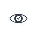 Normal Vision related vector glyph icon.