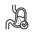 normal workin digestion system line icon vector illustration Royalty Free Stock Photo