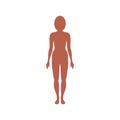 Slim graceful girl silhouette with normal weight