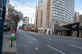 The normally bustling downtown core of Vancouver, nearly empty due to Covid-19. March 29th 2020 Sunday