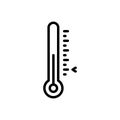 Black line icon for Normally, ordinarily and temperature