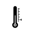 Black solid icon for Normally, ordinarily and temperature,