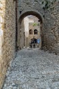 The Norman castle in Caccamo with one of the staircases Royalty Free Stock Photo