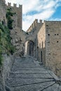 The Norman castle in Caccamo with one of the stairs Royalty Free Stock Photo