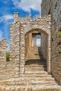 The Norman castle in Caccamo with stairs to the next vantage point Royalty Free Stock Photo