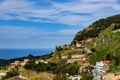 The Norman castle in Caccamo, the view towards north-west on the village Royalty Free Stock Photo