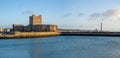 Norman castle in Carrickfergus near Belfast Royalty Free Stock Photo