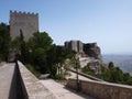 Norman castle, Erice, Sicily, Italy Royalty Free Stock Photo