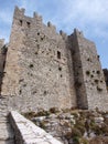 Norman castle, Erice, Sicily, Italy Royalty Free Stock Photo