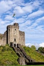 The Norman Keep inside Cardiff Castle - Cardiff Royalty Free Stock Photo