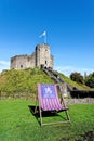 The Norman Keep inside Cardiff Castle - Cardiff Royalty Free Stock Photo