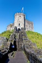 The Norman Keep inside Cardiff Castle - Cardiff Royalty Free Stock Photo