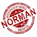 Norman Oklahoma stamp with white background