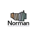 Norman Oklahoma United States City Map Creative Design