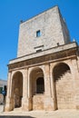 Norman swabian tower. Cisternino. Puglia. Italy.
