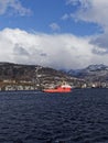 The Normand Prosper an Offshore Supply Vessel to the Oil and Gas Industry heading towards Bergen