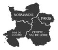 Normandie - Paris - Pays de la loire - Centre - Val de Loire Map