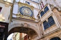 Normandie, the picturesque Gros Horloge in the city of Rouen