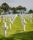 The Normandy American Cemetery at Omaha beach, Normandy, France Royalty Free Stock Photo