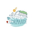 Normandy hand drawn illustration